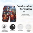 thumbnail image 3 of Balery Halloween Pets Pumpkins Bañador para hombre, shorts de playa de secado rápido con entrepierna y forro de compresión-X-Large, 3 of 6