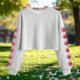 thumbnail image 3 of Camisetas de Manga Larga de las Mujeres Moda Impresa Suelta Casual Cuello Redondo Suéter Deportivo Top Se Ajusta Fiel Al Tamaño, 3 of 5