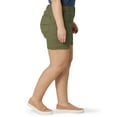 thumbnail image 3 of Lee Women's Plus Size High Rise Dungaree Short, 3 of 8