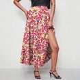 thumbnail image 6 of TaTaai Women's Vintage High Waist Boho Print Long Skirt Elastic Waist A-Line Ruffle Hem Maxi Skirt with Pockets for Everyday Casual Wear Gift, 6 of 9