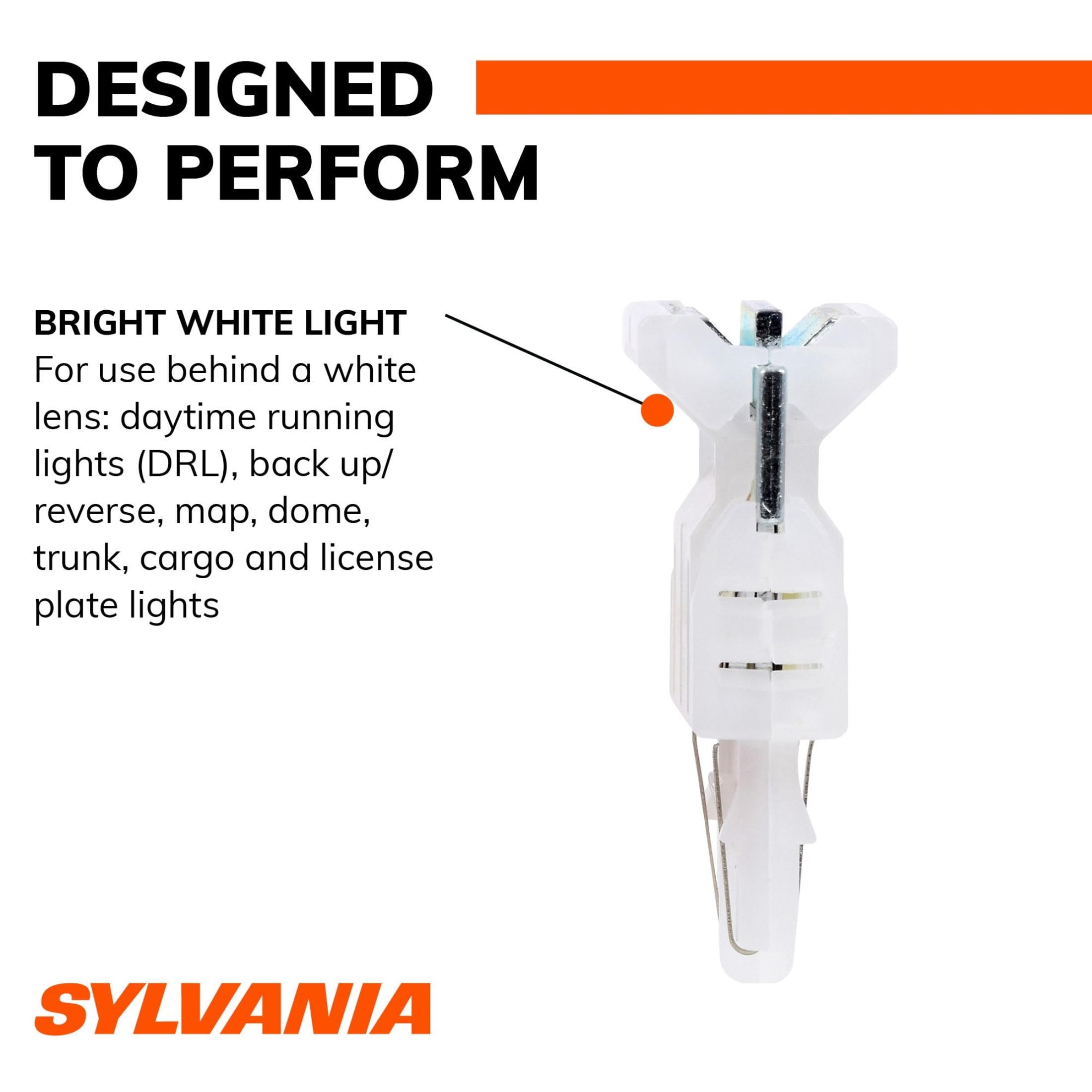 Sylvania 7443 White SYL LED Mini Bulb, Pack of 2