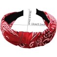 thumbnail image 2 of Diadema JM para mujer con estampado retorcido Rojo Verde, 2 of 5