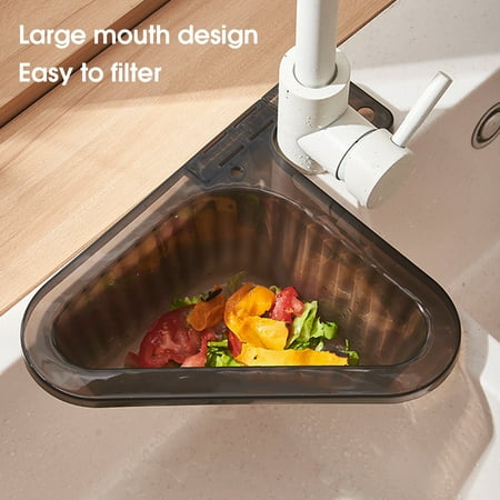 

Cheers US Swan Drain Basket Sink Kitchen Triangle Sink Filter Corner Kitchen Sink Strainer Basket Multi-function Water Storage Tank Drain Rack Fits All Sink