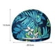 thumbnail image 5 of Gorro de baño con estampado de flores, gorro de baño unisex, gorro de baño para hombre adulto Estilo A, 5 of 5