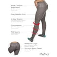 thumbnail image 3 of Wellfit Women's High-Waist Metallic Print Scrunch Butt Performance Leggings (S, Gray), 3 of 7