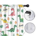 thumbnail image 4 of Blackout Kids Curtains,White Cartoon Dinosaurs Roar Pattern Childrens Insulated Curtains Set Of 2,Bedroom Essentials,Toddler Room Decor 52"x84", 4 of 5