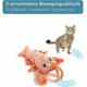 thumbnail image 3 of Juguete electrónico interactivo para peces para gatos, juguete eléctrico suave, bolsa de hierba gatera recargable, felpa lavable, 3 velocidades, cable USB, 3 of 5