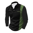 thumbnail image 4 of Charmgo Mens Polo Shirts Clearance, Men's Fashion Spring and Autumn Casual Long Sleeve Button Solid Color Long Sleeve Polo Shirts Top Mens T-Shirts, Polo Shirts for Men Army Green XXL, 4 of 4