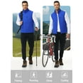 thumbnail image 6 of Muvtei Mens Lightweight Softshell Vest Windproof Sleeveless Outerwear Zip Up Jacket Fleece Lined Waterproof Vest Outerwear for Running Hiking Travel Blue-S, 6 of 10