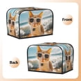 thumbnail image 2 of KLL Surfing Cat Sun Print 2 Slice Toaster Dust Covers Kitchen Small Appliance Cover with 2 Pockets,Can hold Jam Spreader Knife & Toaster Tongs (11.4 x 7.9 x 7.5), 2 of 6
