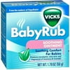 2 Pack - Vicks Babyrub Soothing Ointment Comfort For Babies 1.76oz Each
