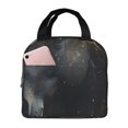 thumbnail image 1 of Balery Black And Gold White Horse Bolsa de Almuerzo Aislada – Caja de Almuerzo con Papel de Aluminio Grueso, Mantiene la Comida Fresca por 4 Horas, 1 of 8