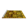 thumbnail image 2 of Ahgly Company Machine Washable Indoor Square Persian Yellow Traditional Area Rugs, 4' Square, 2 of 4