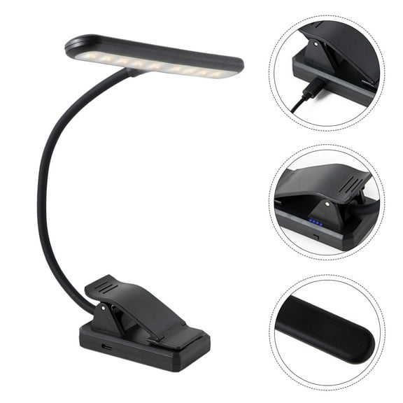 WHAMVOX Clip-on Light Dimmable Rechargeable 27-LED Piano Light Music Score Lamp