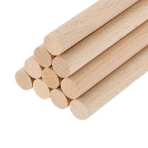 Wooden Dowel Rods,(8mm)1/4 x 8 Inch Round Wooden Rod for DIY,Pack of 10
