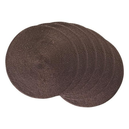 

Metallic Wine Round Pp Woven Placemat - Set of 6