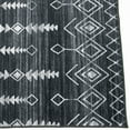 ReaLife Rugs Machine Washable Printed Moroccan Charcoal Ecofriendly Recycled Fiber Area Runner