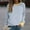 Light Blue, variant on CLOISE Women Sweatshirt Striped Color Block Oversized Sweatshirts Crewneck Long Sleeve Hoodies Shirts Green Basic Blouses Fall Tunic Y2k Outfits XL