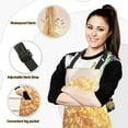 thumbnail image 2 of 5 Pcs Kitchen Set Heat Resistant Oven Mitts and Non-Slip Pot Holders with Adjustable Cooking Apron Golden Tree with Leaf, 2 of 6