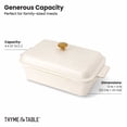 thumbnail image 5 of Thyme & Table 13" Stoneware Covered Baking Dish - Embossed White, 5 of 14