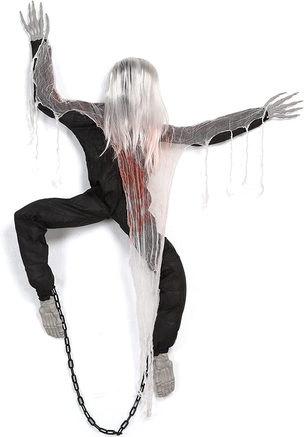 Halloween Climbing Zombie Decoration, Life Size Scary Climb Dead Zombie