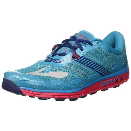 Brooks Women's PureGrit 5 Running Shoe, Peacock Blue/ Virtual Pink, 10 B(M)