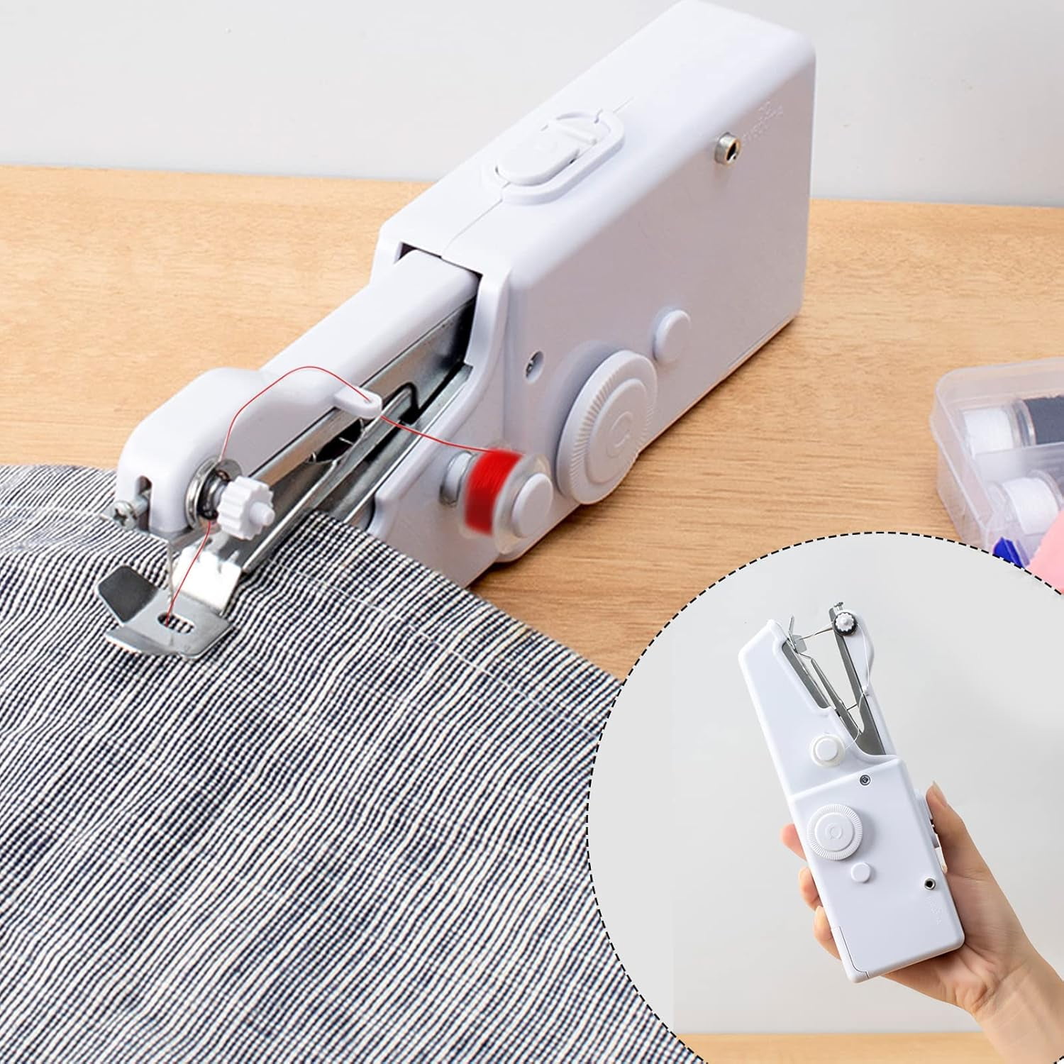 YYhl Handheld Sewing Machine, Mini Handheld Sewing Machine, Portable Sewing Machine Suitable for Home