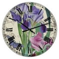 thumbnail image 1 of DesignArt Vintage Flowers III Large Wall Clock, 1 of 2