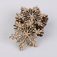 thumbnail image 3 of 10 adornos de madera cortados con láser estilo shabby chic: Papá Noel y copos de nieve para decorar el árbol de Navidad. 3, 3 of 9