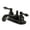 Matte Black, variant on Kingston Brass Restoration Two Handle 4" Centerset Lavatory Faucet with Retail Pop-up