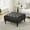 Black, variant on BRILHAMEZ Modern Linen Fabric Storage Ottoman Bench, Button Tufted Coffee Table Footrest Stool with Hidden Storage for Living Room and Bedroom, Gray