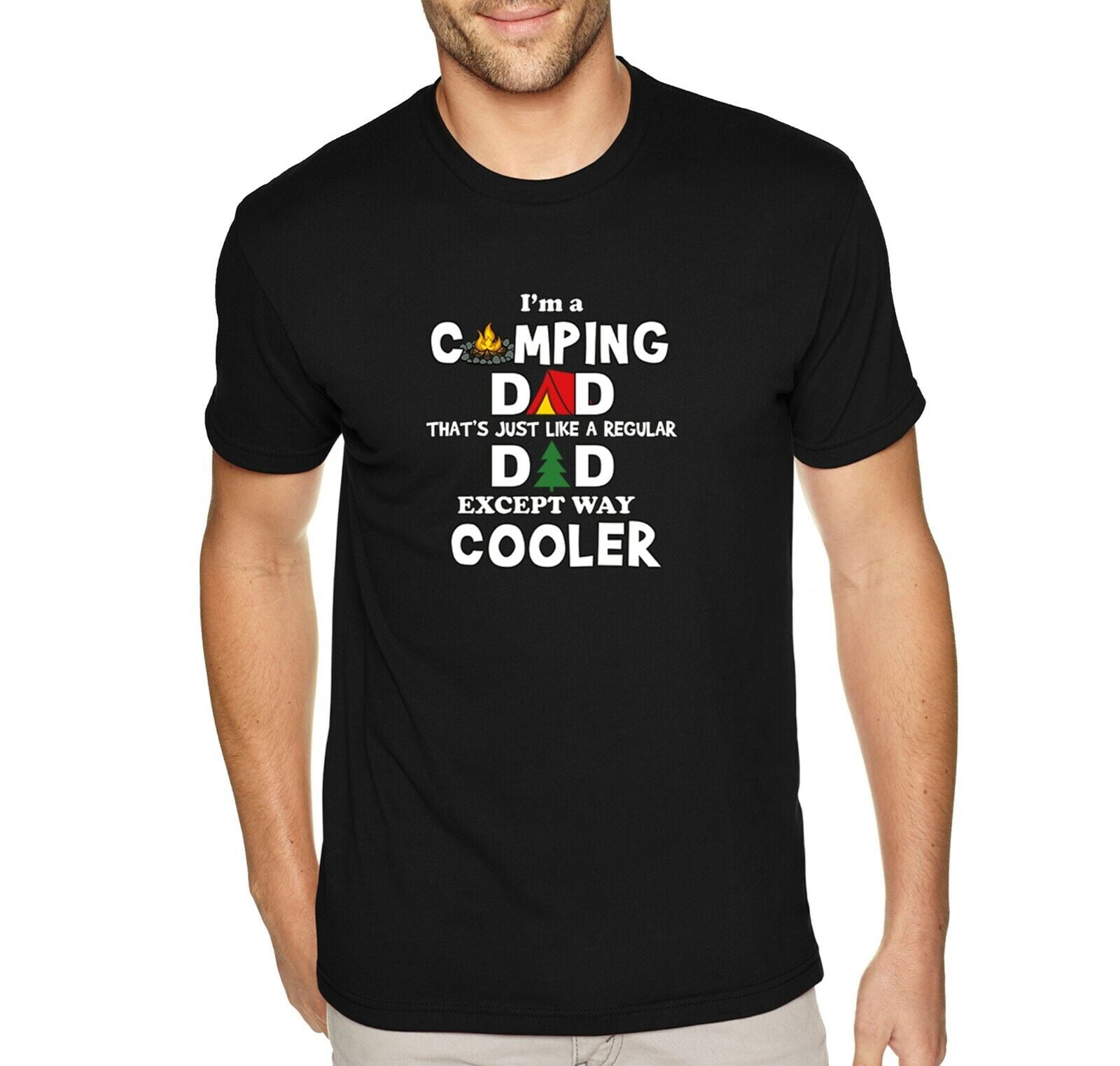 Camping Papa Gift for Him Father's Day Crewneck Sweatshirt - TeeHex