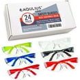 Aqulius 24 Pack Crystal Clear Eye Protection Safety Glasses for
