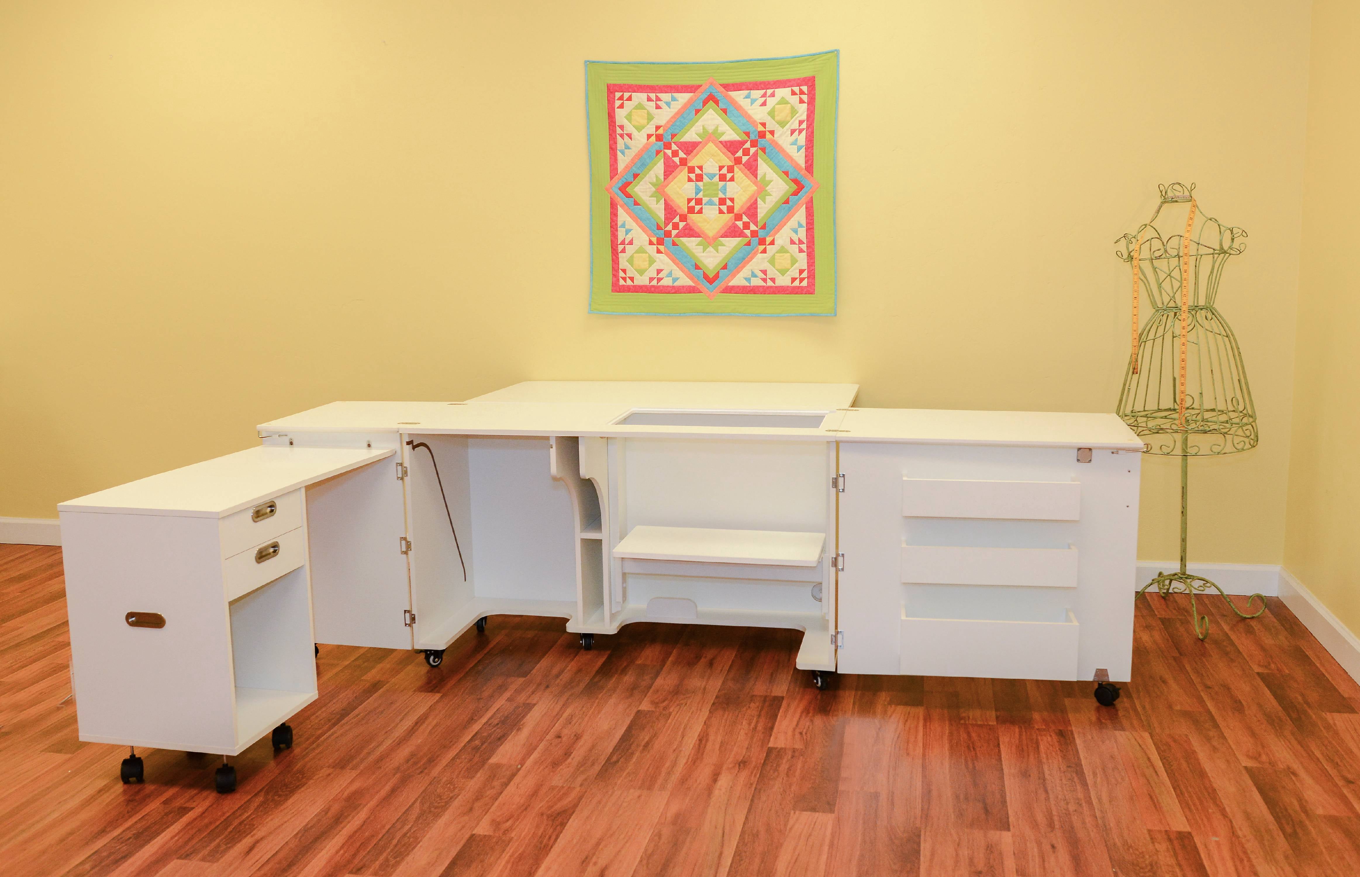 Kangaroo Aussie Ii Sewing Cabinet And Table W/ Lift, 2 Finishes