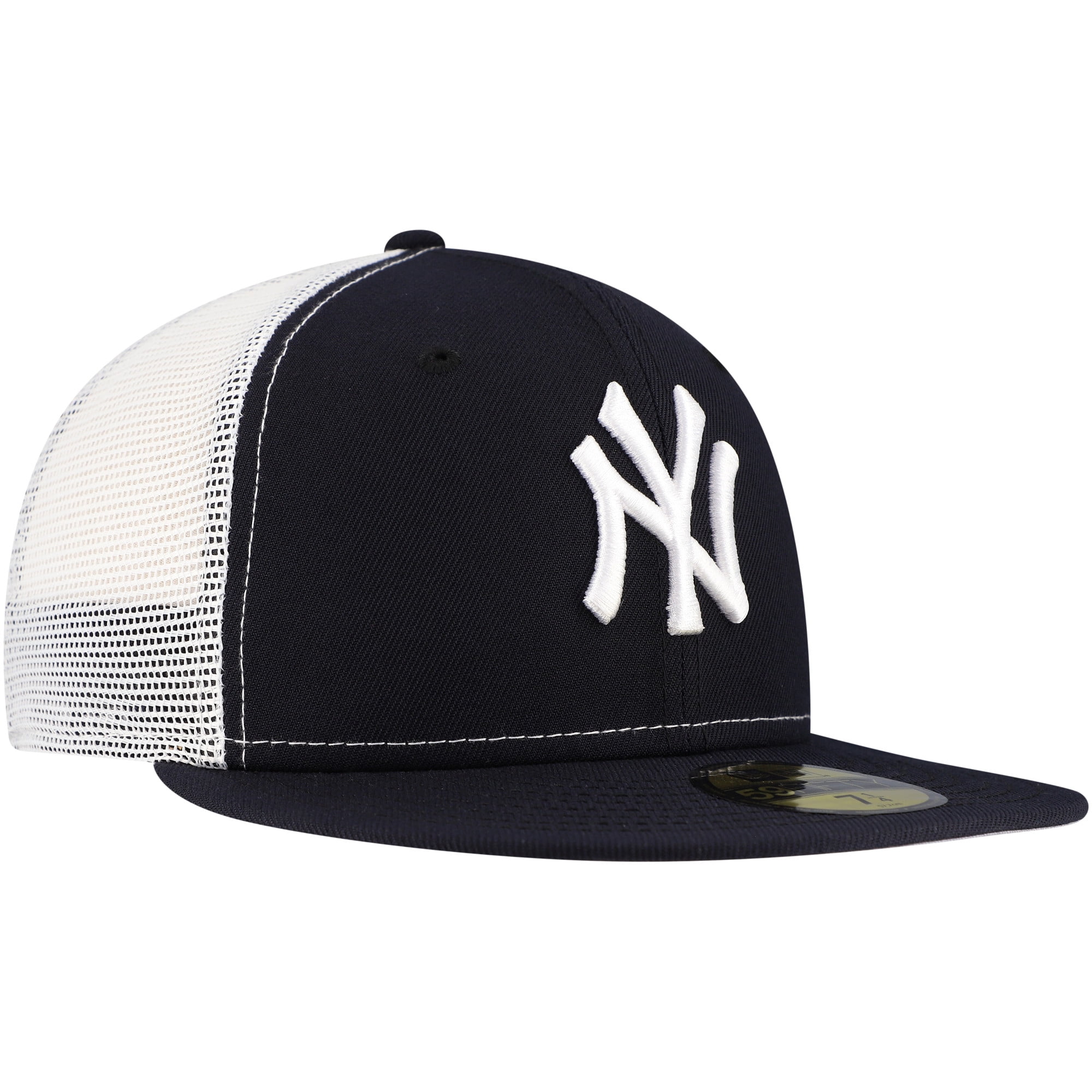 Men's New Era Navy New York Yankees Team Color 59FIFTY Trucker Fitted Hat