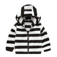 thumbnail image 2 of Godderr Toddler Baby Boys Girls Winter Fleece Jacket 9M-5Y Kids Warm Ears Hooded Stripe Outwear Coat Newborn Fleece Coats, 2 of 6
