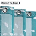 thumbnail image 3 of DSstyles Floral Sheer Curtains, Elegant Leaves Pattern Matched Ribbon Embroidery on Textured Sheer, Grommet Window Curtains for Living Room and Bedroom, 2 Panels, 3 of 9