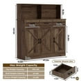 thumbnail image 2 of Kojooin Large Buffet Storage Cabinet, Farmhouse Kitchen Sideboard Buffet with 3 Drawers and 3 Doors, Wood Wine Bar Coffee Bar Cabinet with Microwave Stand for Kitchen, Living Room, 2 of 8