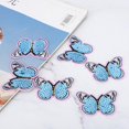 thumbnail image 4 of Parche para ropa con lentejuelas, mariposa, abeja, apliques para planchar, pegatina de tela para camiseta DIY (mariposa azul), 6 uds., 4 of 5