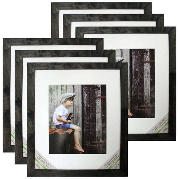 Studio Decor Black Wash 11" x 14" Frame with Mat, Home, 6 Pack