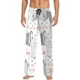 thumbnail image 2 of FREEAMG Cat Cotton Pajama Pant for Men, Super Soft Lightweight Lounge Pajama Bottoms Drawstring Sleepwear Pant with 2 Pockets, 2 of 7