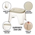 thumbnail image 1 of Acrylic Shower Stool Waterproof - Clear Shower Foot Rest for Shaving Legs, Corner Step Foot Stool for Inside Shower, 1 of 7