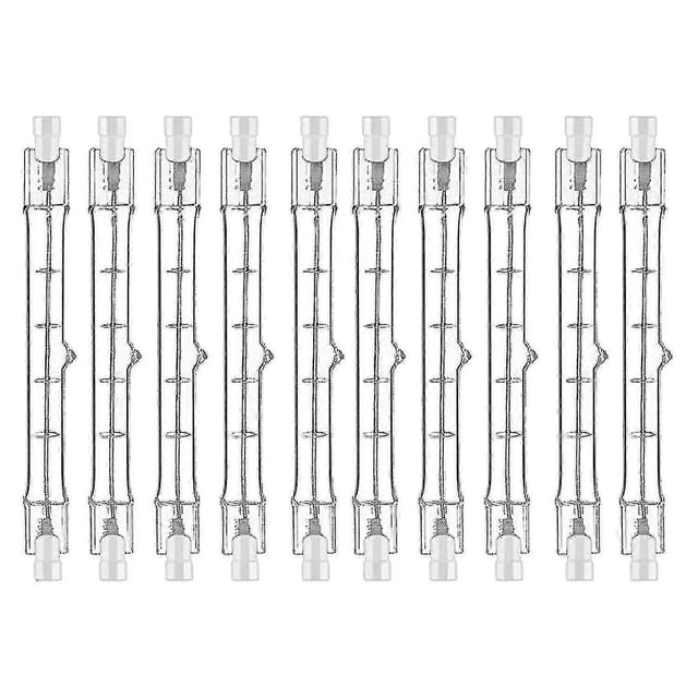 Bombilla halógena R7s de 118 mm, 200 W, 230 V, paquete de 10 varillas halógenas R7
