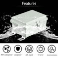 thumbnail image 4 of FrostHike Junction Box, Hinged Clear Cover Stainless Steel Latch ABS Plastic IP67 Waterproof, Outdoor Electrical Enclosure with Mounting Plate, Project Box for Electronics,8.2"x4.2"x2.9", Grey, 4 of 5
