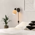 thumbnail image 6 of Petaluma Bone Porcelain Wall Sconce - Matte Black, 6 of 9
