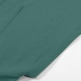 thumbnail image 5 of MIXUE Womens Summer Tops Linen Solid Color Round Neck Short Sleeve Pocket Loose Casual Shirts For Women Tee Shirts Daily-Wear,Green,S, 5 of 6
