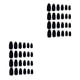 thumbnail image 4 of Qarigey 24 Pieces False Nails Press-on Stick-on Full Tips Nail DIY Fingernails Wearable Tips Manicure Supplies Art Sticker Cover Tools Negro 2piezas Qarigey CBP469618, 4 of 6