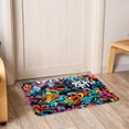 thumbnail image 6 of Graffiti Polyester Non-Slip Machine Washable Bath Rugs Door Rugs Floor Mat, 6 of 6