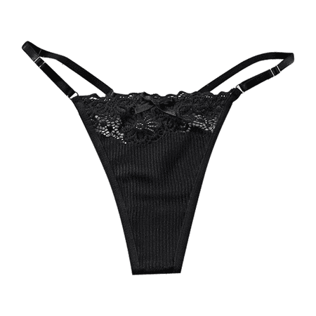 Fulorrnie Underwear for Women Breathable Thong Comfort Seamless Panties Elastic Waist Stretchable Ventilated Panty  Black  S