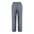 thumbnail image 3 of JUSLIO Linen Pants Women Comfortable Casual Lace-up Linen Straight Leg Pants Gray S, 3 of 5